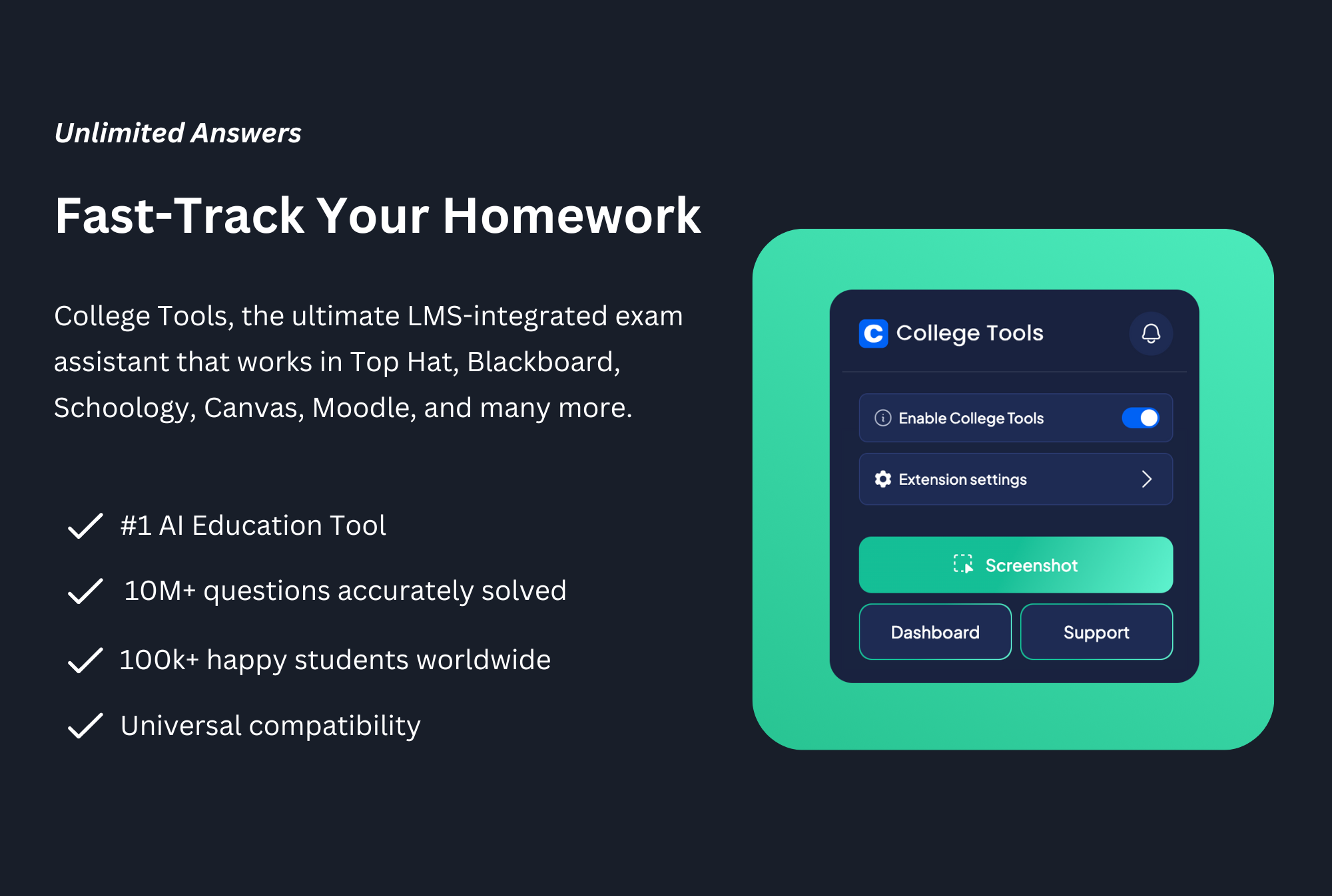 characteristics of homework solver by college tools